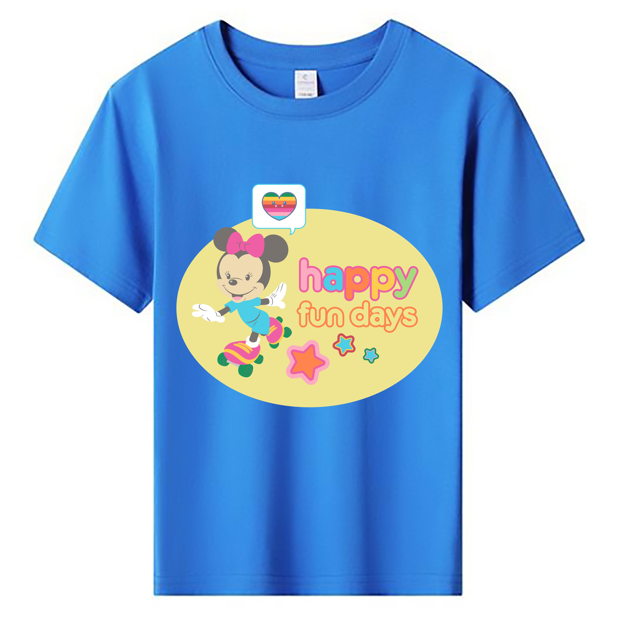 ミッキーマウス Mickey Mouse 綿100％キッズTシャツ（フロントプリント）